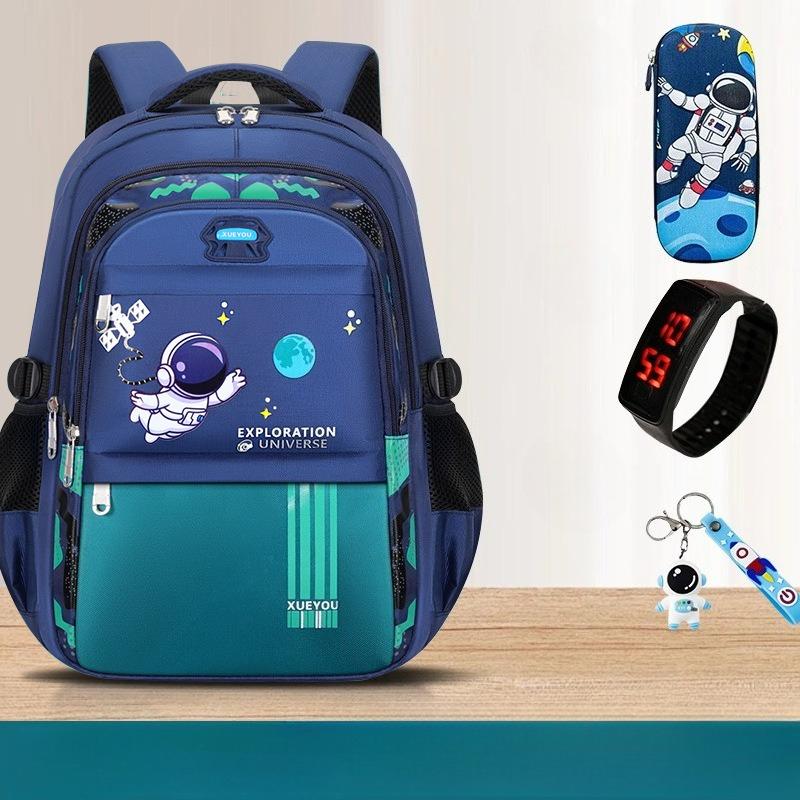 Cartable Élèves École Primaire 1-3-9e Année Enfants Grande Capacité Haute Valeur Ins Léger Sac à Dos Espace Garçon Sac à Dos