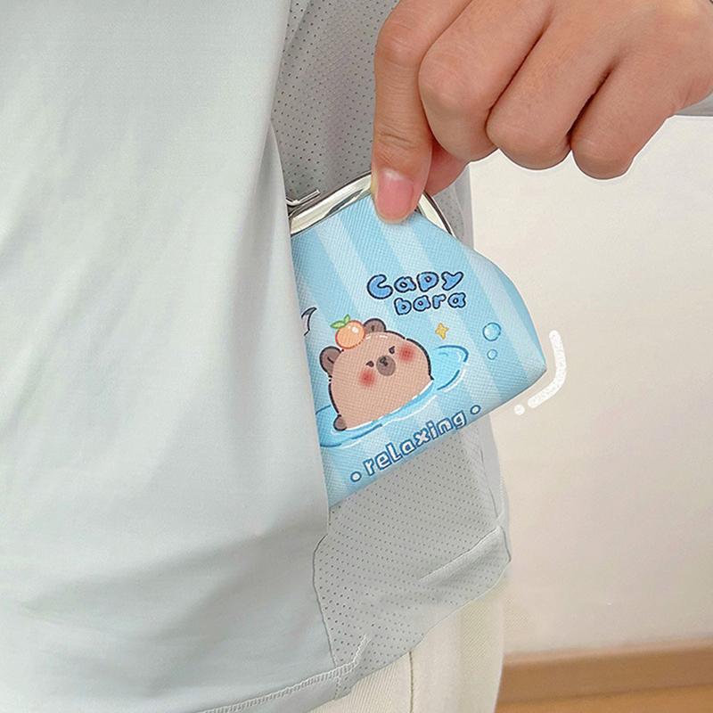 Cartoon Capybara Pu Coin Purse Pouch Cute Wallet Portable Mini Storage Bag Lipstick Key Earphone Organizer For Kids Gifts