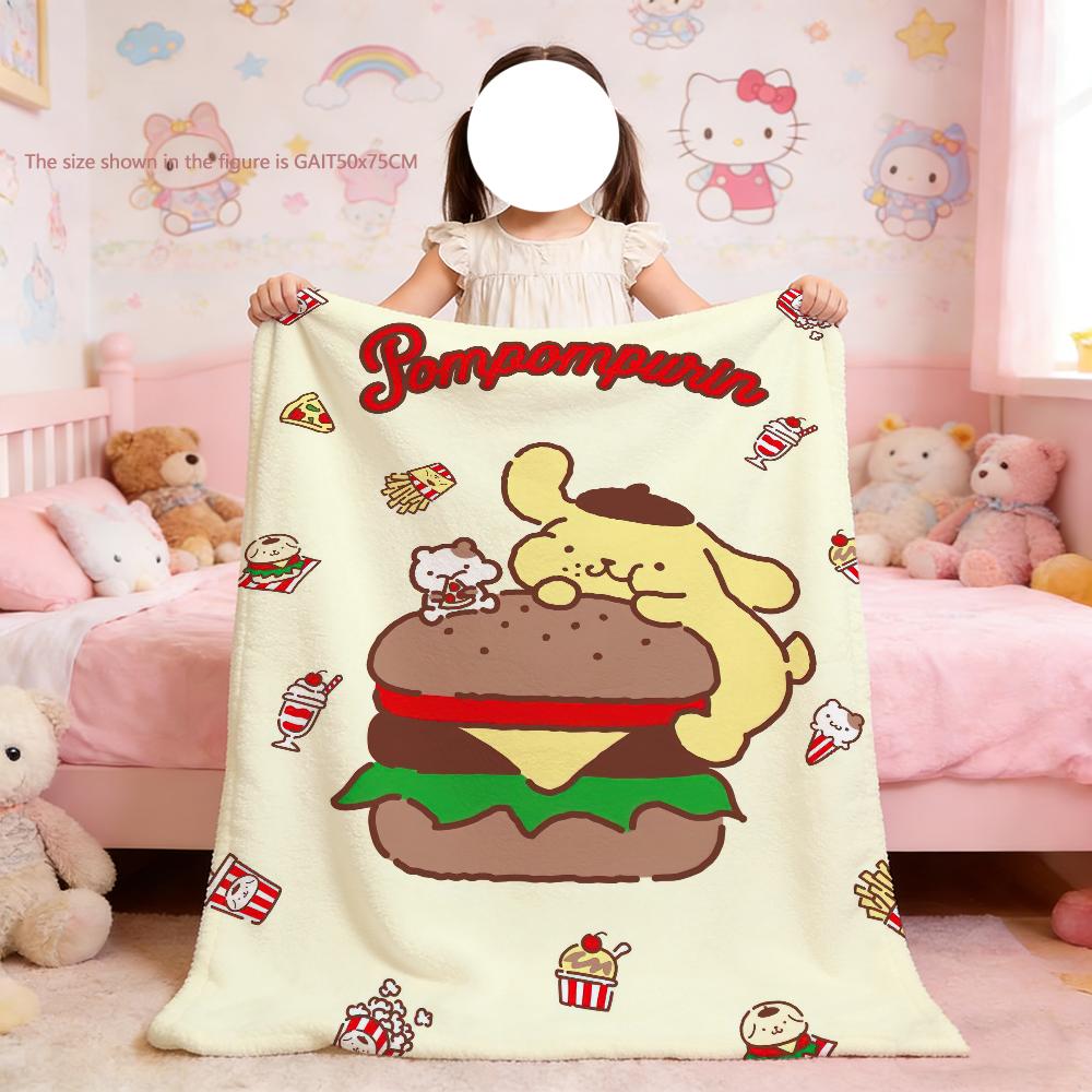 P-Pompompurin Cute Blanket For Soft Throw Blanket for Picnic Bed Sofa Home Bedroom Cozy Warm Comfortable