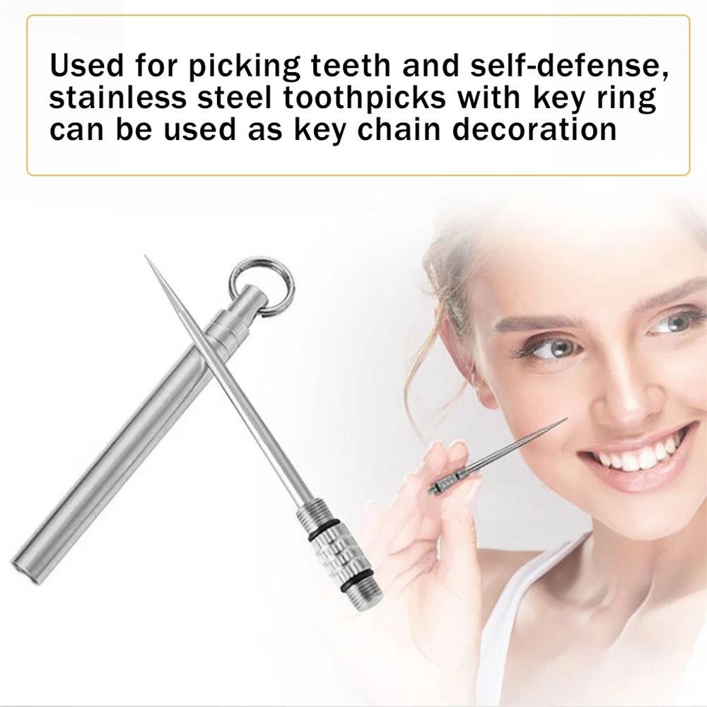 Multi-Purpose Travel Outdoor Camping Tool Portable EDC Tool Metal Toothpick Toothpick Fruit Fork