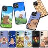 Cartoon Capybara CutePhone Cover Case for Apple iPhone 16 15 14 Plus 13 12 Mini 17 Pro Max + ProMax 16E Air 16+ Casing