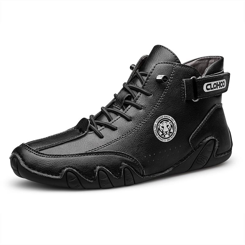 CLOHOO Sapatos Casuais de Couro Tênis Masculino Moda Lazer Caminhada Sapatos Loafer Calçados Confortáveis Botas Masculinas de Luxo 2026 Novo