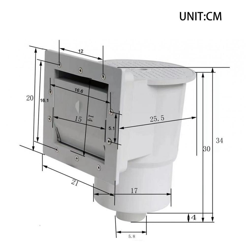 Universal Above Groud Pool Skimmer Complete Accessory Kit, White