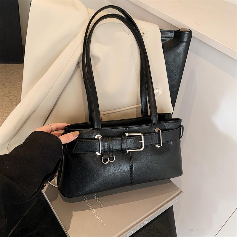 High Quality Retro Versatile Women'S Shoulder Tote Bag Underarm Bag  Handbag Large Capacity Commuter Bag Girl Purse Gift