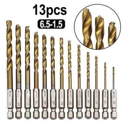 13 Teile/satz High Speed Stahl Hexagonal Twist Bohrer Schraubendreher Bits Elektrische Werkzeuge