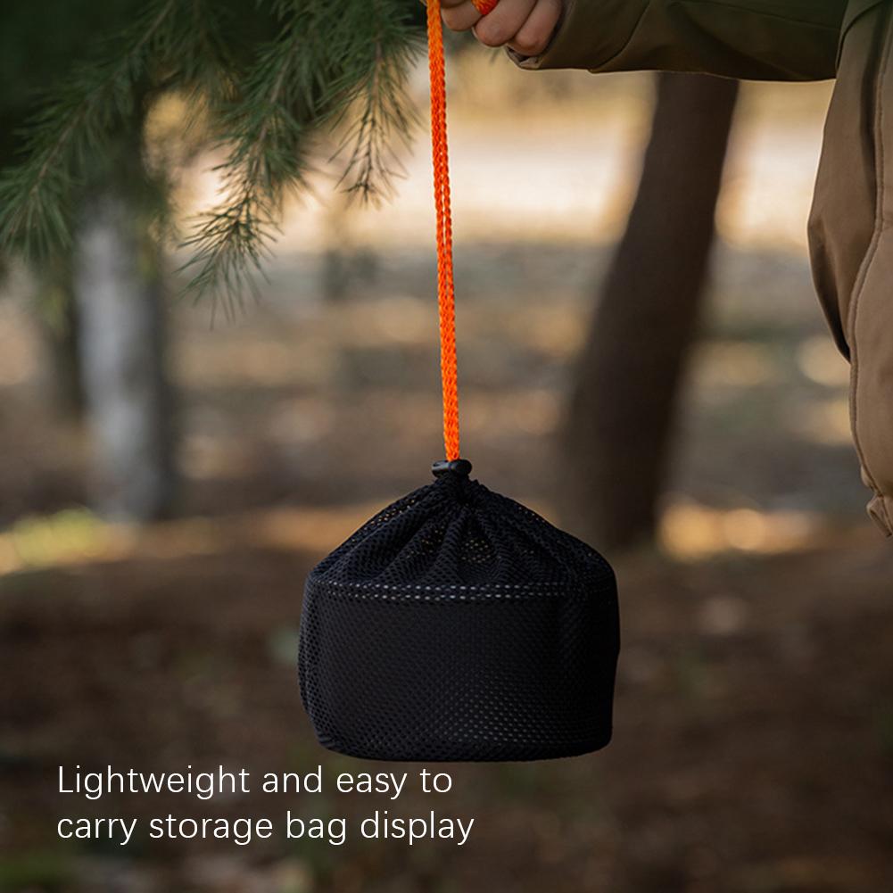 3PCS Outdoor Camping Pot Set Pot Pan Kettle Set Field Tableware Kit with Mesh Bag for Camping Backpacking Outdoor Cooking Picnic