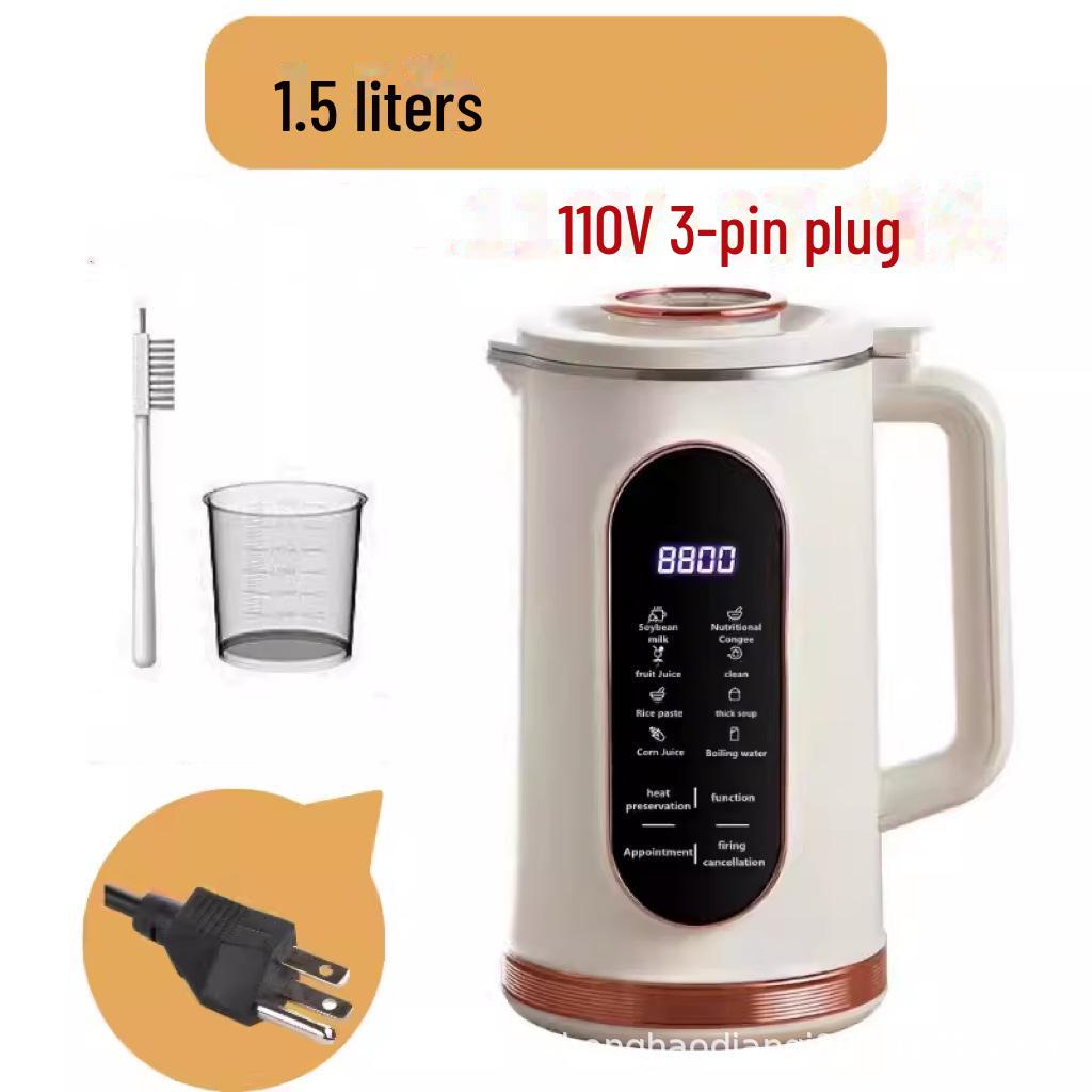 110V Wall-Breaking Soy Milk & Juicer Machine - 1.5L US Standard for Cooking & Food Supplements, Filter-Free