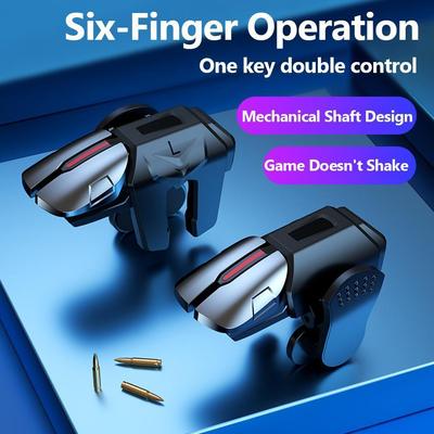 1-10Pair G21 Phone Game Trigger Gamepad Joystick 6-Finger Aim Shooting L1 R1 Key Button Game Fingertips For PUBG Game Controller