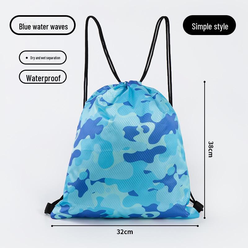 Kids' Cartoon Waterproof Swim Bag with Dry/Wet Separation – Cute, Portable Beach Backpack for Boys & Girls