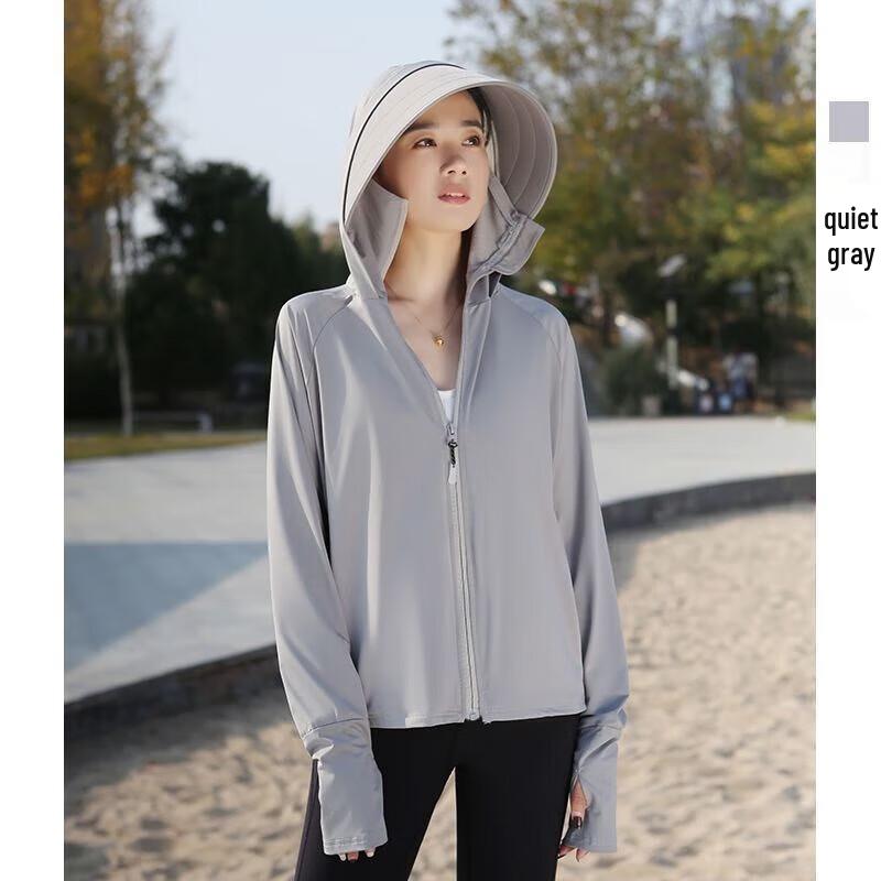 Beneunder UPF50+ Oddychająca kurtka z kapturem z lodowego jedwabiu chroniąca przed słońcem