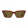 Victoria Beckham Sonnenbrille Cat Eye Vollrand Roter Rahmen Und Braune Linse Rot