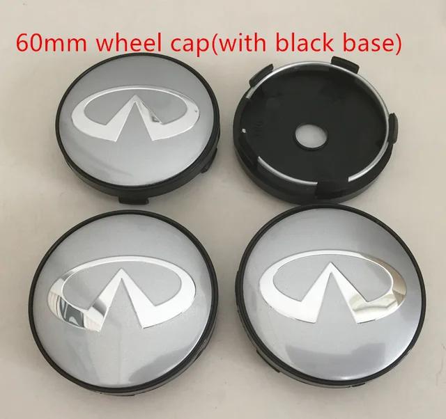 4pcs 56mm 60mm 65mm 68mm infiniti Car Wheel hub Center Cap Badge covers emblem sticker Styling accessories6ged