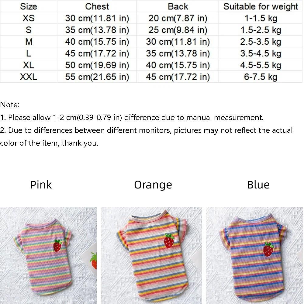 Ruffle Striped Dog Striped Vest Breathable Puppy Skirt Cute Two Legged Puppy Vest  Spring Summer