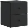 Wall Mounted Nightstand Black 34.5 X 33 X 40 Cm