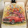 1Pc Seasons truck Print Flannel Blanket, High quality Comfortable for All Seasons, Home Decor, Warmth and Comfort, Perfect for Christmas Gifts