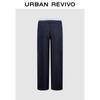 UR Women's Retro Patchwork Striped Tie-Waist Denim Pants