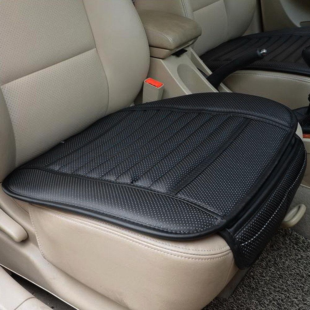 Car Front Seats Cover PU Leather Bamboo Single Bucket Seat Protector Mat Cushion - intl чёрный