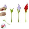 4/5/6/7/10/15/20/30Pcs Rose Napkin Holder Green Stem Flower Dinner Serviette Holder Wedding Party Hotel