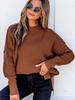 Women's Solid Color Loose Pullover Sweater - Autumn European & American Style