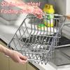Adjustable Dish Rack Stainless Steel Dish Drainer Vegetable Drainer Kitchen Accessories Holder Storage Kitchen Organizers Shelf