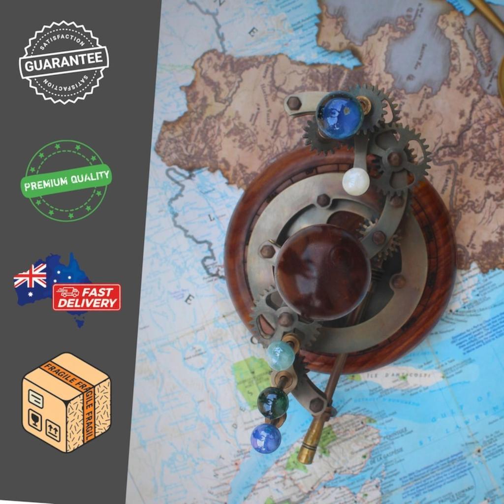 Antique Orrery Vintage Home Decor Solar System Model Perfect Housewarming Gift, Gift for Husband, Tellurion, Elegant Functional Décor