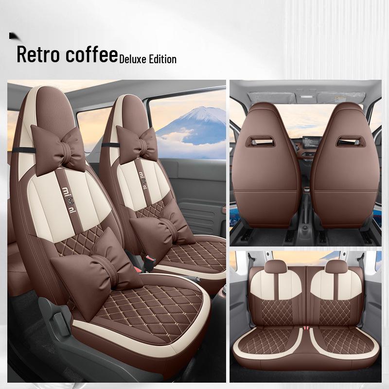 Panda MINI Universal Breathable Car Seat Cover – Cute, Wear-Resistant, Perforated, Four-Season Compatible