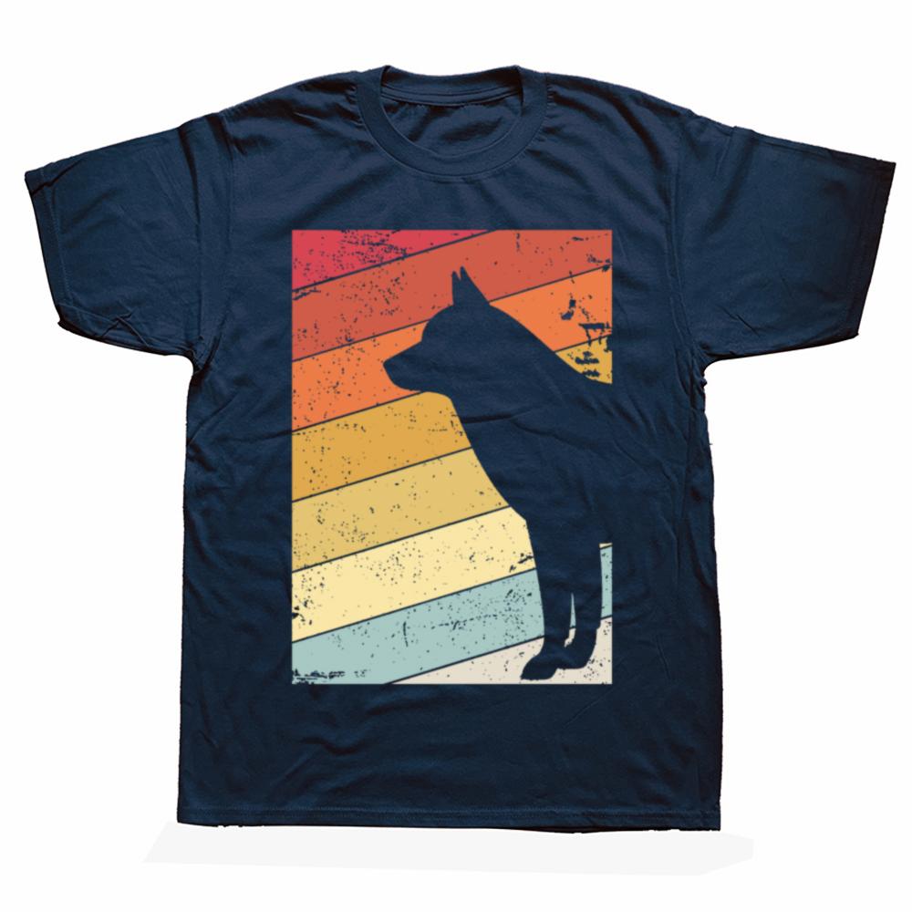 Funny Husky Graphic Retro Style Design T Shirts Tee Tops Round Neck Short-Sleeve Fashion Tshirt Clothing Casual Basic T-shirts