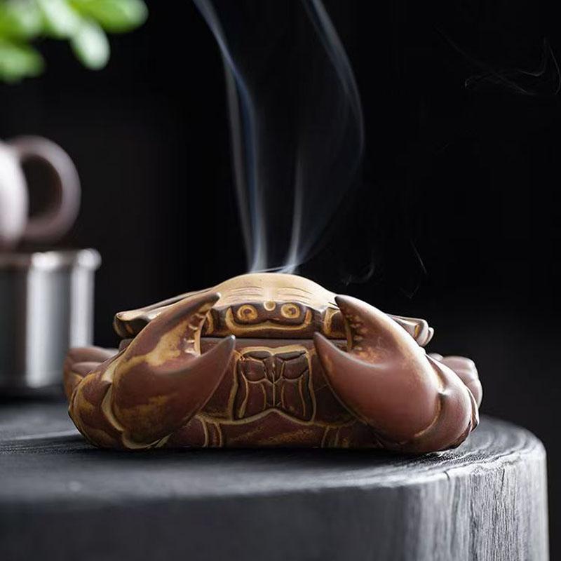 Creative Crab Ceramic Insence Burner Aromatherapy Tray Room Aroma Diffuser Censer Incense Ash Plate Home Aroma Container