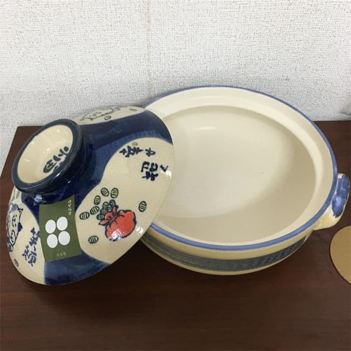 Department Lucky Cat 9 Banko Earthenware Made In [Huahua Store] No. Pot, Ware, Pot, Japan, Blue, 3200ml, 24-814