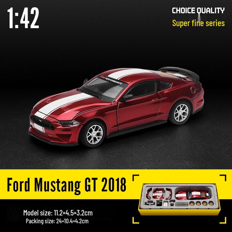 

Caipo 2018 Ford Mustang GT 1:42 Литая модель автомобиля – Спортивный седан, украшение и подарок для коллекционера