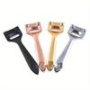 Black Metal Leather Safety Beveler Kits DIY Carving Tool with Replacement Blade Thinning Leather Cutting Scratch Craft Skiving