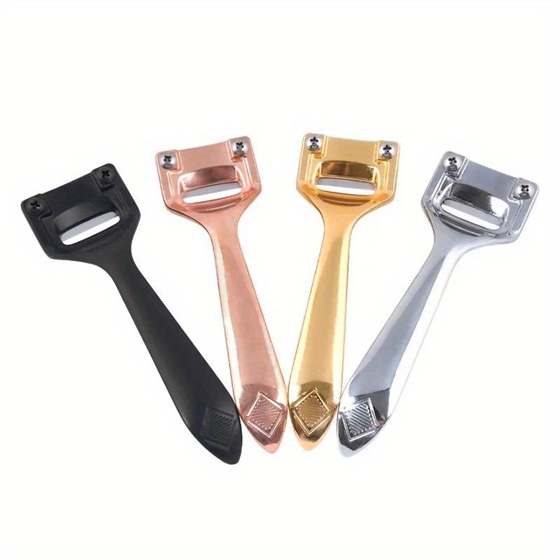 Black Metal Leather Safety Beveler Kits DIY Carving Tool with Replacement Blade Thinning Leather Cutting Scratch Craft Skiving