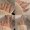2Pcs Women Open Rings Set Vintage Bowknot Rings Stackable Thumb Knuckle Rings Adjustable Open Rings Set