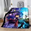 Coperta stampata Coraline per animazione Coperte da picnic Coperta calda Coperta morbida e confortevole Casa Viaggio Regalo di compleanno
