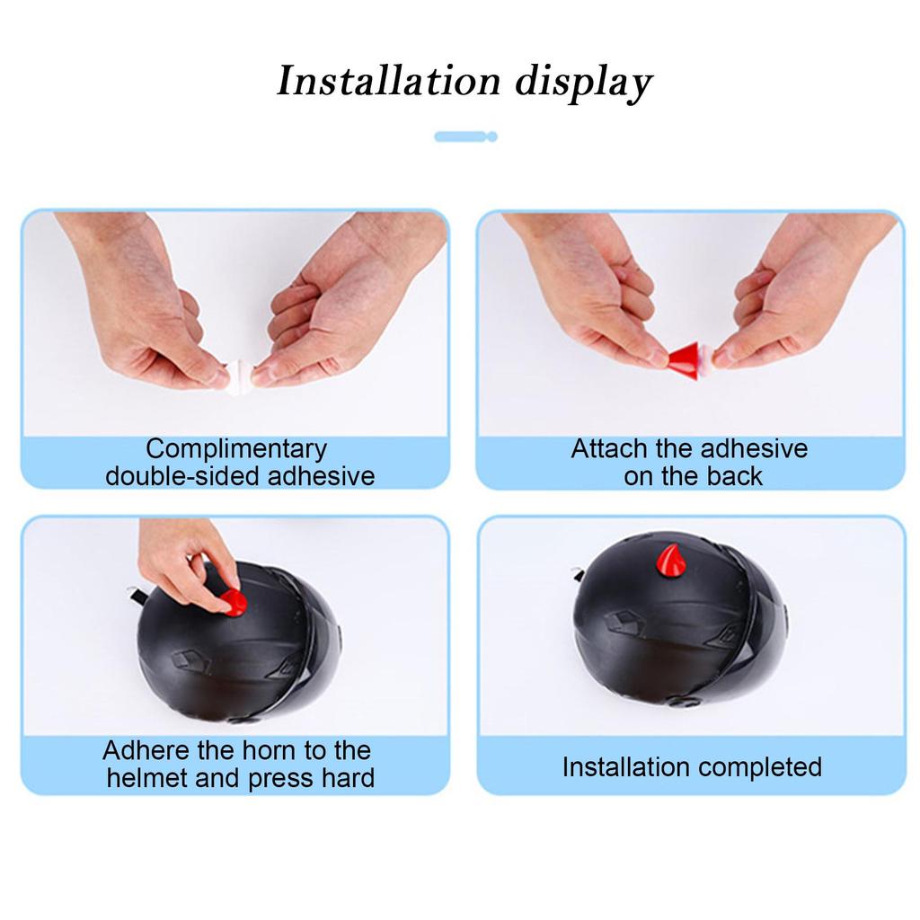 1Pc Creative Motorcycle Helmet Cool Devil Ox Horn Decor Suction Cup Headwear Accessory Motorcycle Accessories Supplies Products