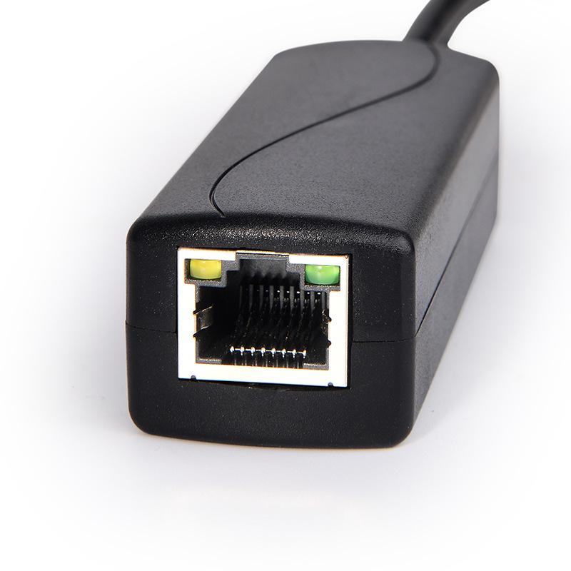 1 sztuka 48V na 5V Micro USB Typu C Rozdzielacz Poe 100/1000 Mb/s Gigabitowy Wstrzykiwacz Poe do Kamery Zasilanie dla Huawei Hikvision