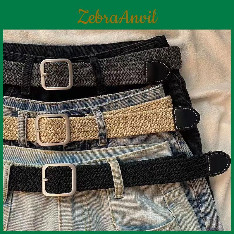 Stylish Woven Canvas Waist Belt For Women Featuring Versatile And Chic Design