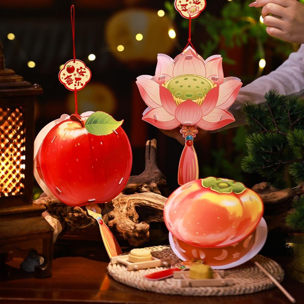 Decorative with Tassel Mid-Autumn Festival Lantern Fruit Handheld Lantern Flower Lanterns  Kids