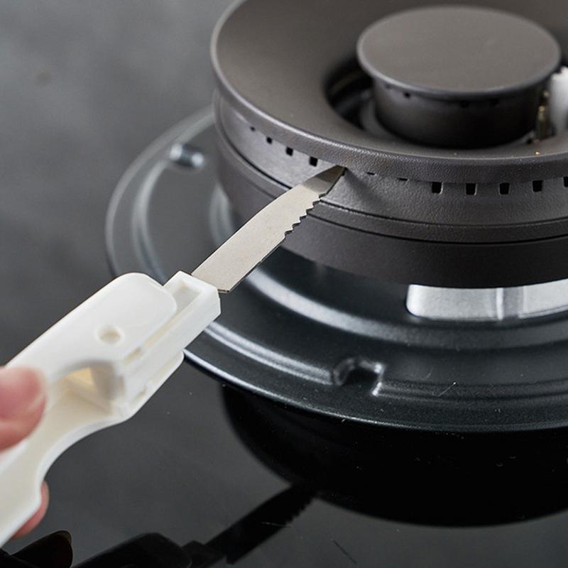 Küchenputzbürste Tiefenreinigung Herd Küchenherd-Bürste Hochleistungs-Schrubber mit Schaber Rostentferner Barbecue-Grill