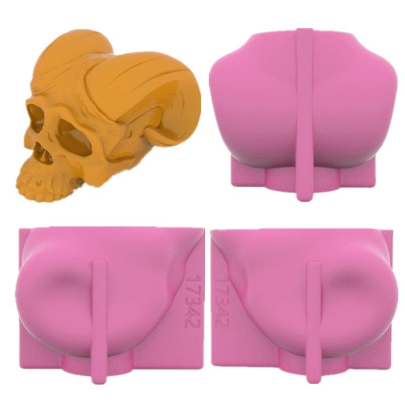 Devil Horns Skull Silicone Mold Keychain Resin Epoxy Craft Polymer Clay Craft DIY Ornament Jewelry Candles Making Tool