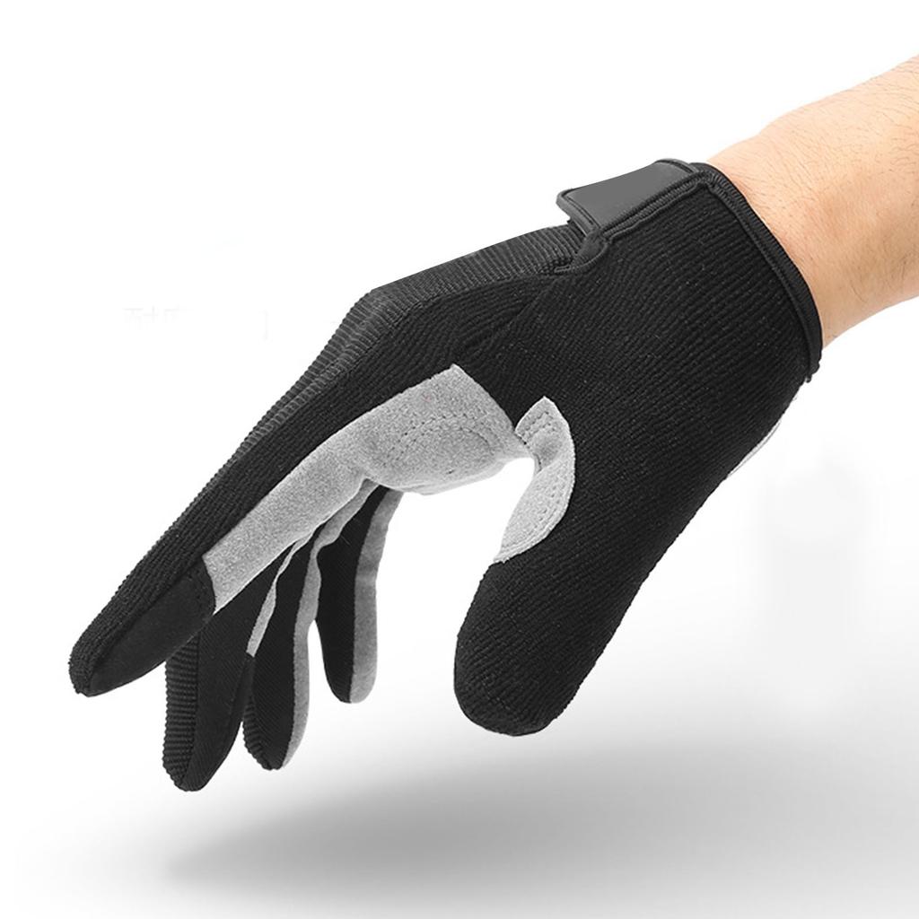 1 Pair Bicycle Gloves Professional Slip Resistant Full Finger Touch Screen Cycling Bike Gloves for Women Men Black Black L (8.5‑9cm / 3.3‑3.5in)