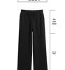 Women's Plus Velvet Wide-Leg Pants: Autumn/Winter Cotton Drape, Thick, Straight-Leg for Middle-Aged & Elderly