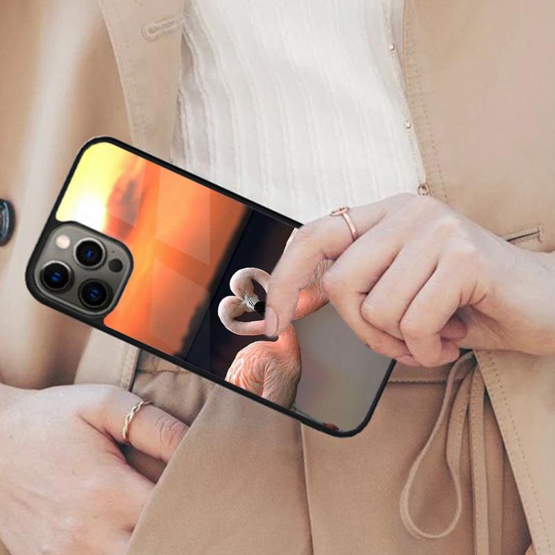 Flamingo Heart Magnetic Phone Case For APPLE iPhone 17 Air 16 14 13 12 Pro Max 15 Plus Wireless Charge With MagSafe Cover