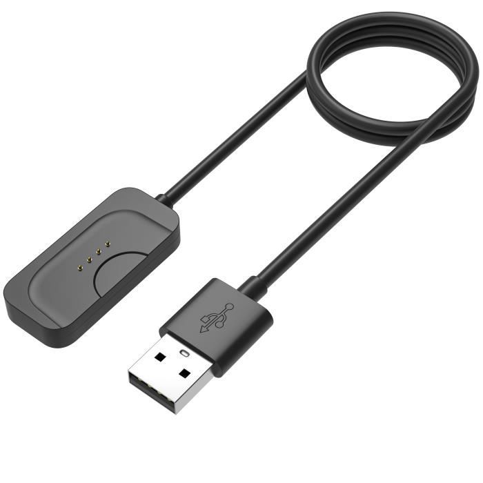 Chargeur pour Oppo Watch 3/3 Pro/2/1 - PHONILLICO - Câble USB 1m - Noir