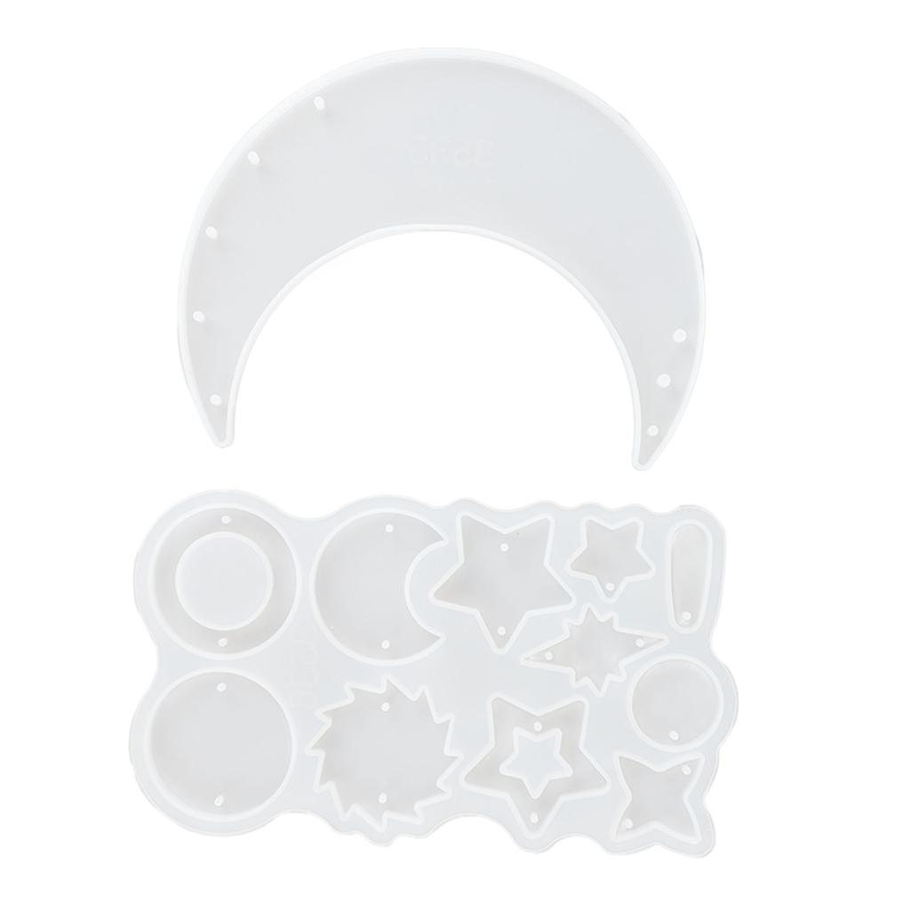 Wind Chimes Resin Mold Reusable Elastic Moon Star Wind Chimes Silicone Mould DIY Epoxy Mould Wall