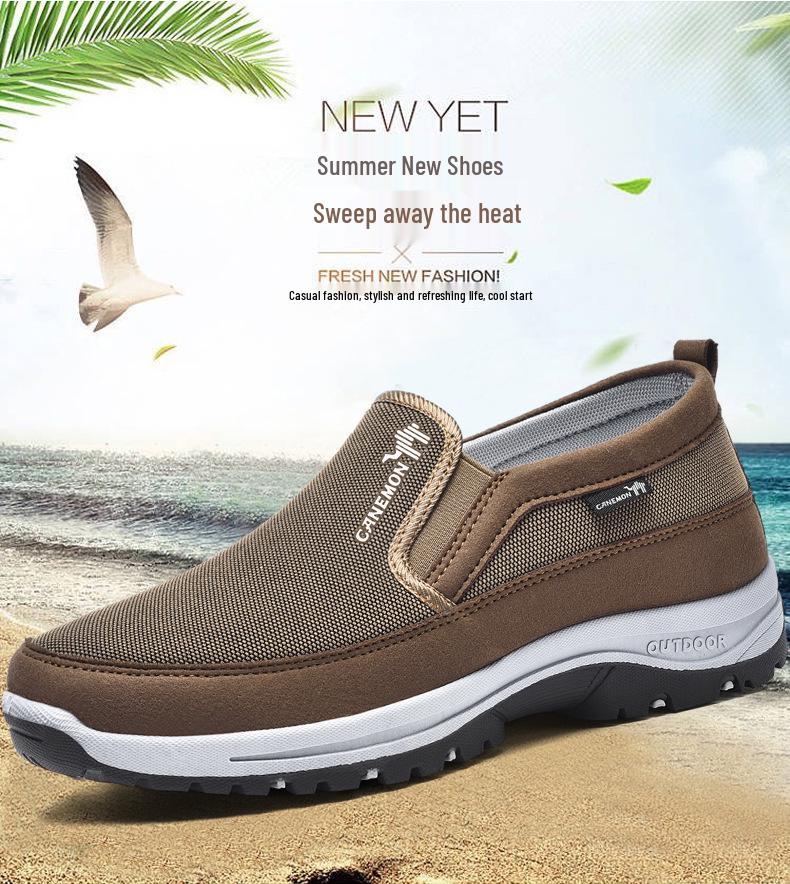 Herren Übergröße Slipper Mesh Walking Sneaker, Größe 49