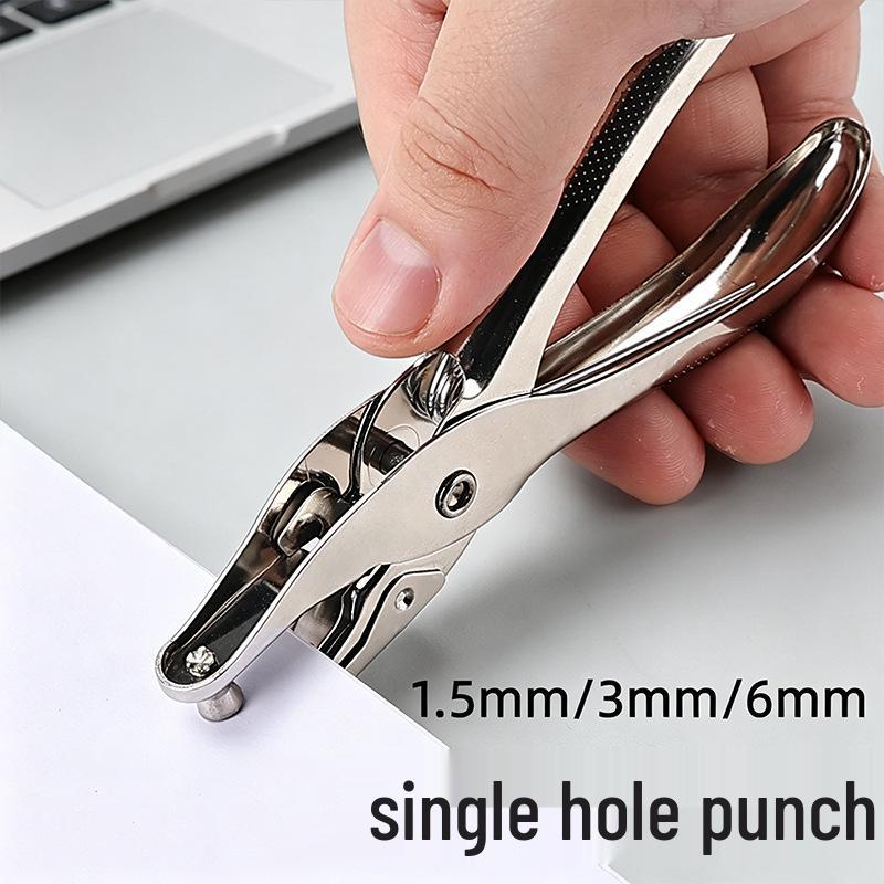 Multi-Function Stainless Steel Hole Punch Pliers for Office and Student Use
