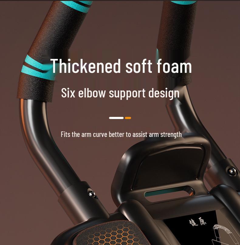 Intelligent 4-Wheel Abdominal Muscle Trainer with Automatic Rebound and Six Elbow Supports
