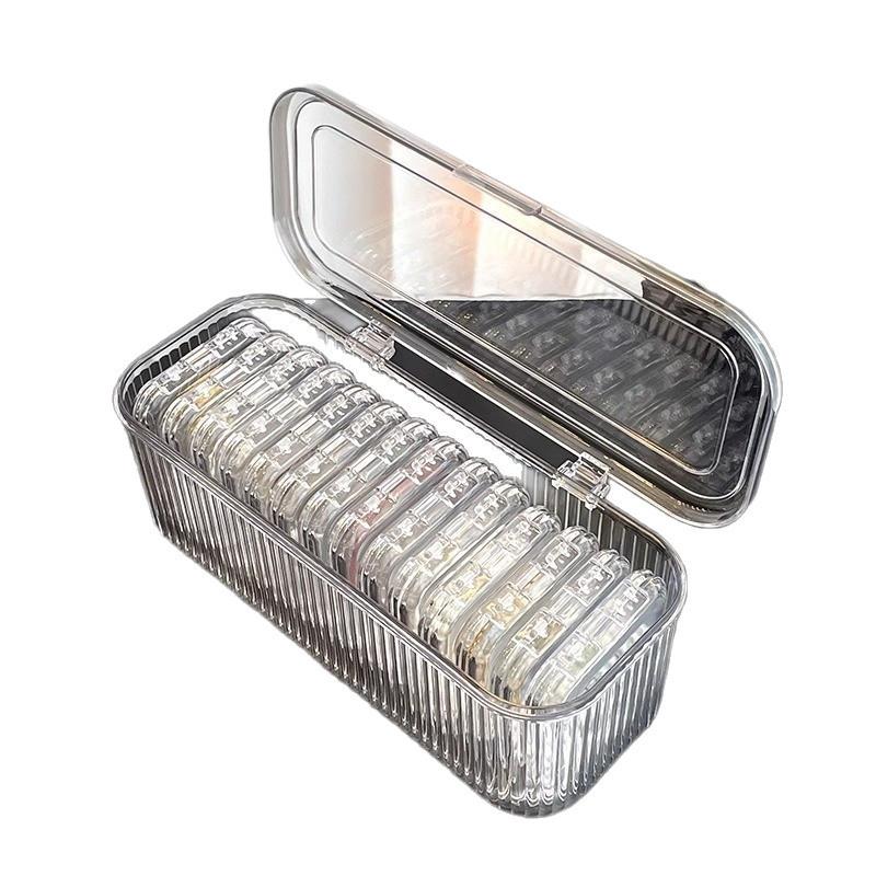 Acrylic Jewelry Storage Box With Transparent Flip Cover For Travel And Gift Use