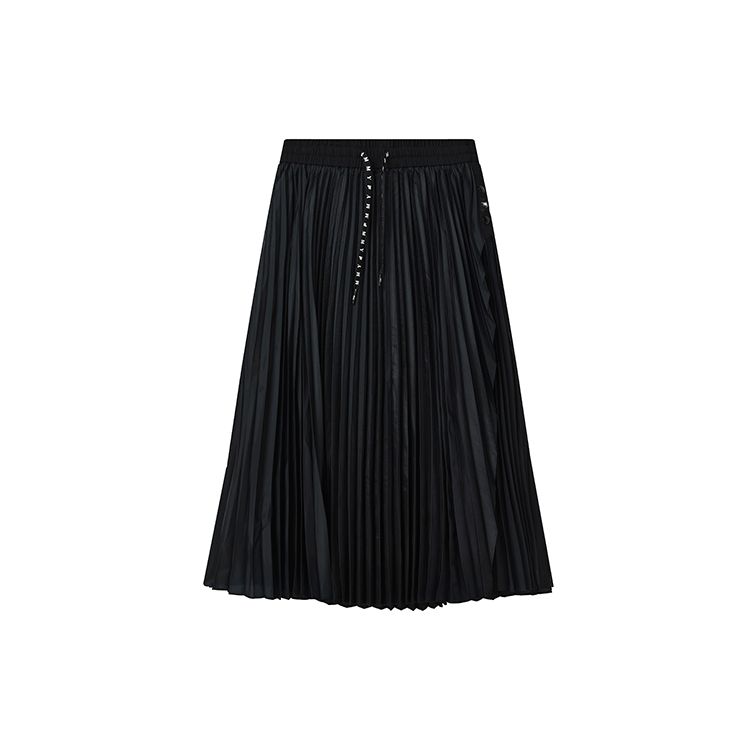 

FILA X MIHARA YASUHIRO Collaboration SS22 Solid Color Casual Loose Pleated Maxi Skirt Women skirts Black F11W223308F-BK M